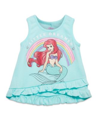 Toddler Girls Princess Moana Belle Minnie Mouse Nightmare Before Christmas Tank Top and French Terry Shorts to