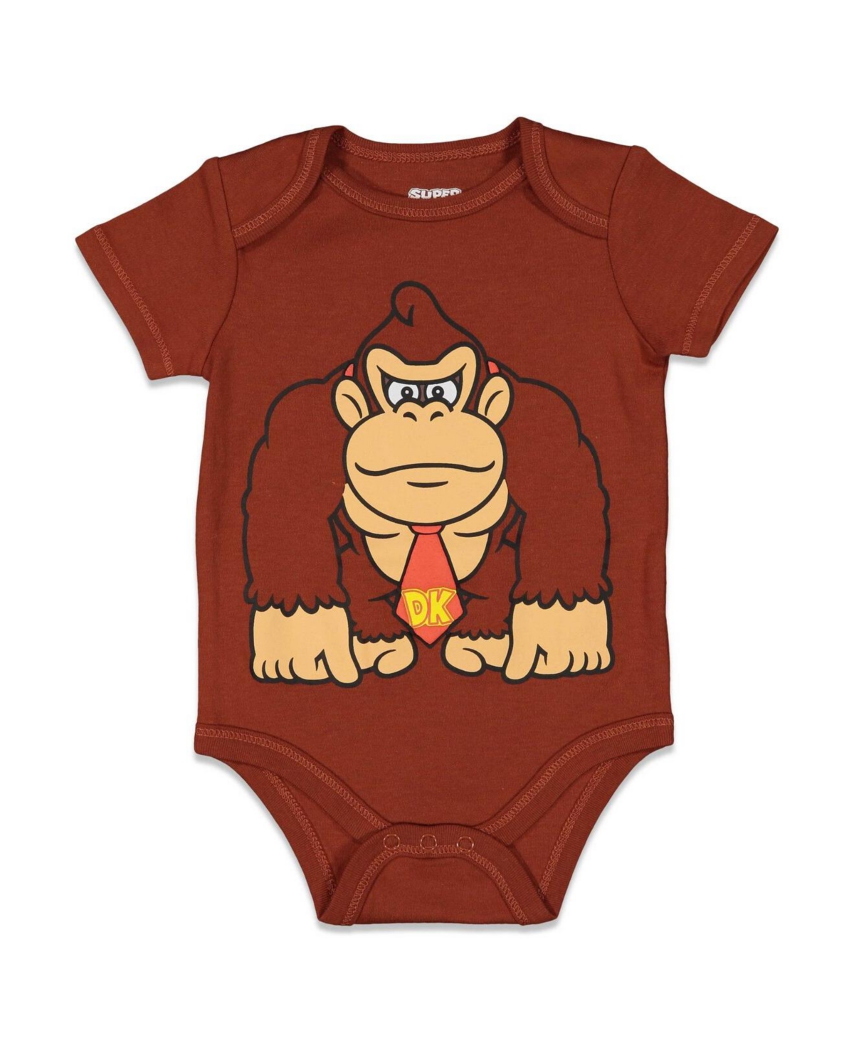 Super Mario Baby Boys Nintendo Donkey Kong Yoshi Mario Lugi Bowser Toad 5 Pack Short Sleeve Bodysuits Newborn to