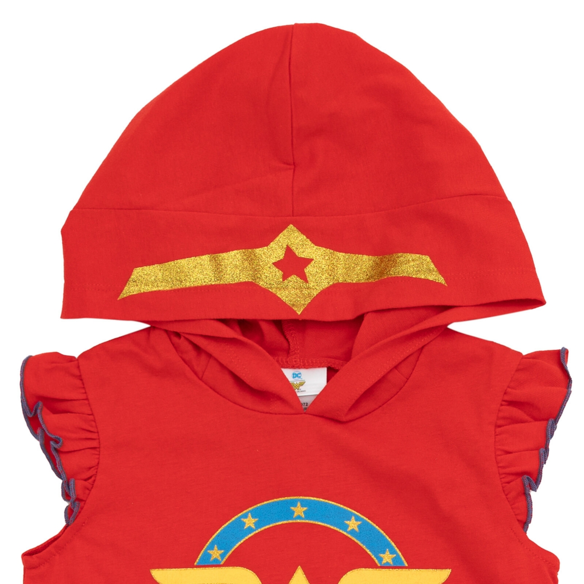 Dc Comics Girls Justice League Wonder Woman Tank Top and Dolphin Active French Terry Shorts to -/ multicolor