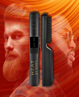 Heat Stroke Rechargeable Cordless Beard and Styling Hot Hair Brush with Cool Touch Tips