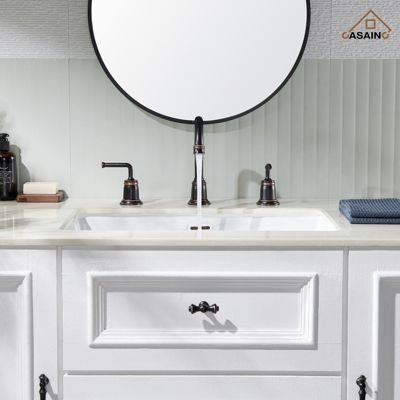 8 Inch Widespread 2-Handle Bathroom Sink Faucet with Drain Assembly