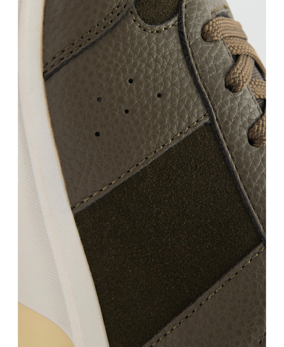 Mango Men's Leather Mixed Sneakers