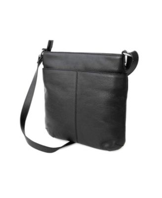 Ladies Leather Top Zipper Crossbody Bag