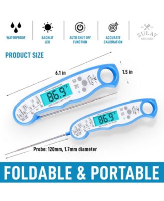 Instant Read Food Thermometer - Waterproof Digital Meat Thermometer