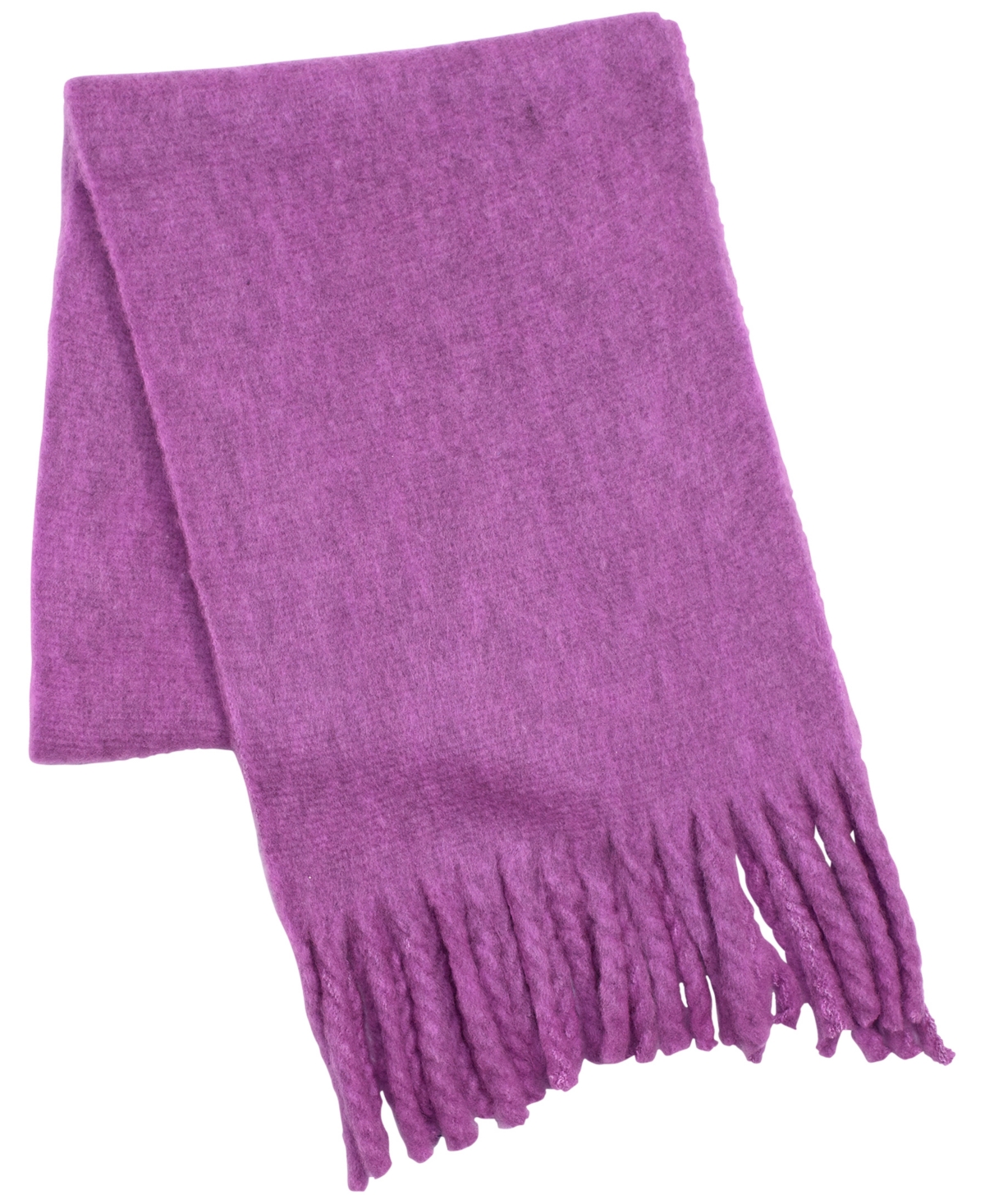 Echo 23 Plush Boucle Fringe Scarf In Amethyst