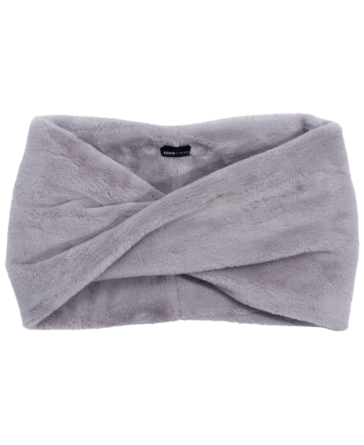 Echo 23 Faux Fur Twist Loop Headband In Silver