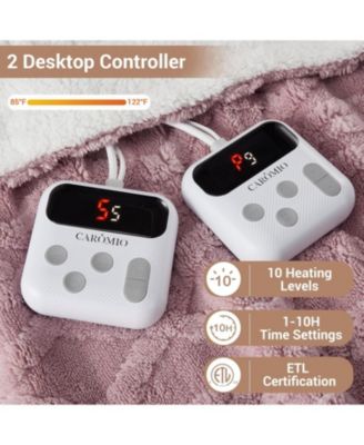 King Size Tufted Sherpa Electric Heated Blanket with Dual Control, 100&amp;#x22; x 90&amp;#x22;