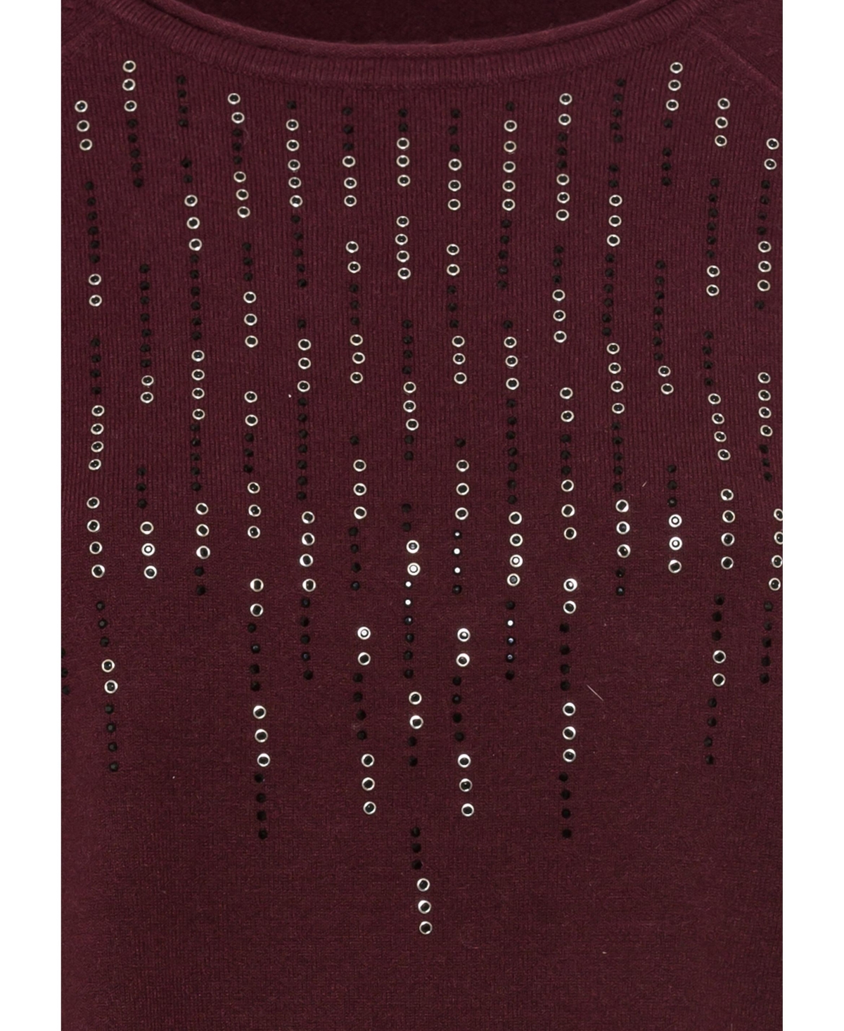 Olsen Women's Long Sleeve Embellished Boat Neck Sweater