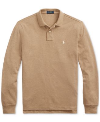 Men's Classic Fit Long Sleeve Mesh Polo