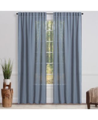 2-Panel Faux Belgian Flax Semi-Sheer Textured Curtains for Living Room, Bedroom & Patio – Privacy Drapes & Home Decor