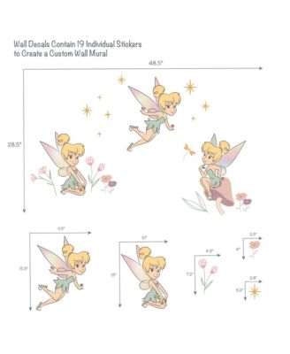 Disney Baby Tinker Bell Garden/Floral Wall Decals/Stickers