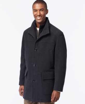 Cole Haan Macy's Car Coat Cole Haan Men's Brown Faux-Leather