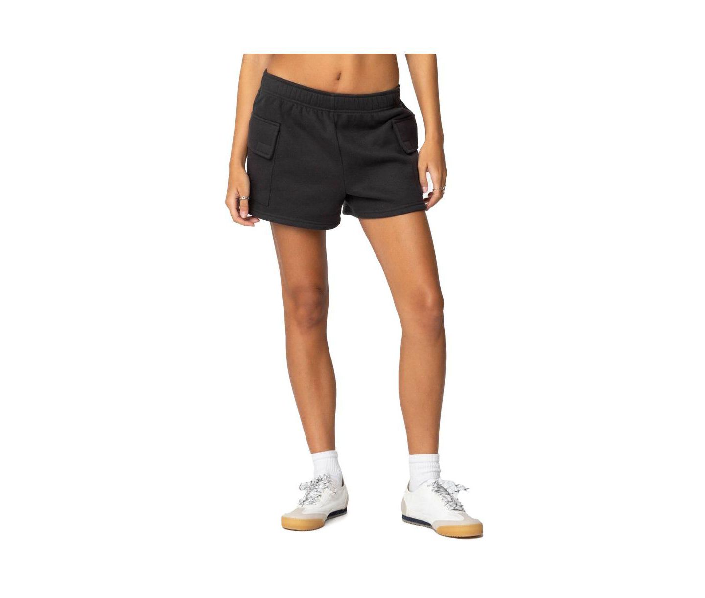 Женские шорты Edikted Garnet Cargo Sweat Shorts, цвет: Тёмный серый — фото 1