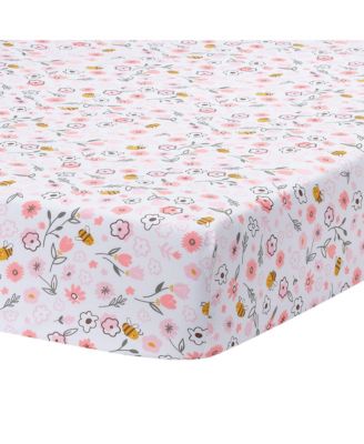 Little Garden 3-Piece Embroidered Floral Baby Crib Bedding Set