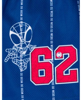 Boys Spider-Man Miles Morales Mesh Jersey Tank Top Shirt and Basketball Shorts to