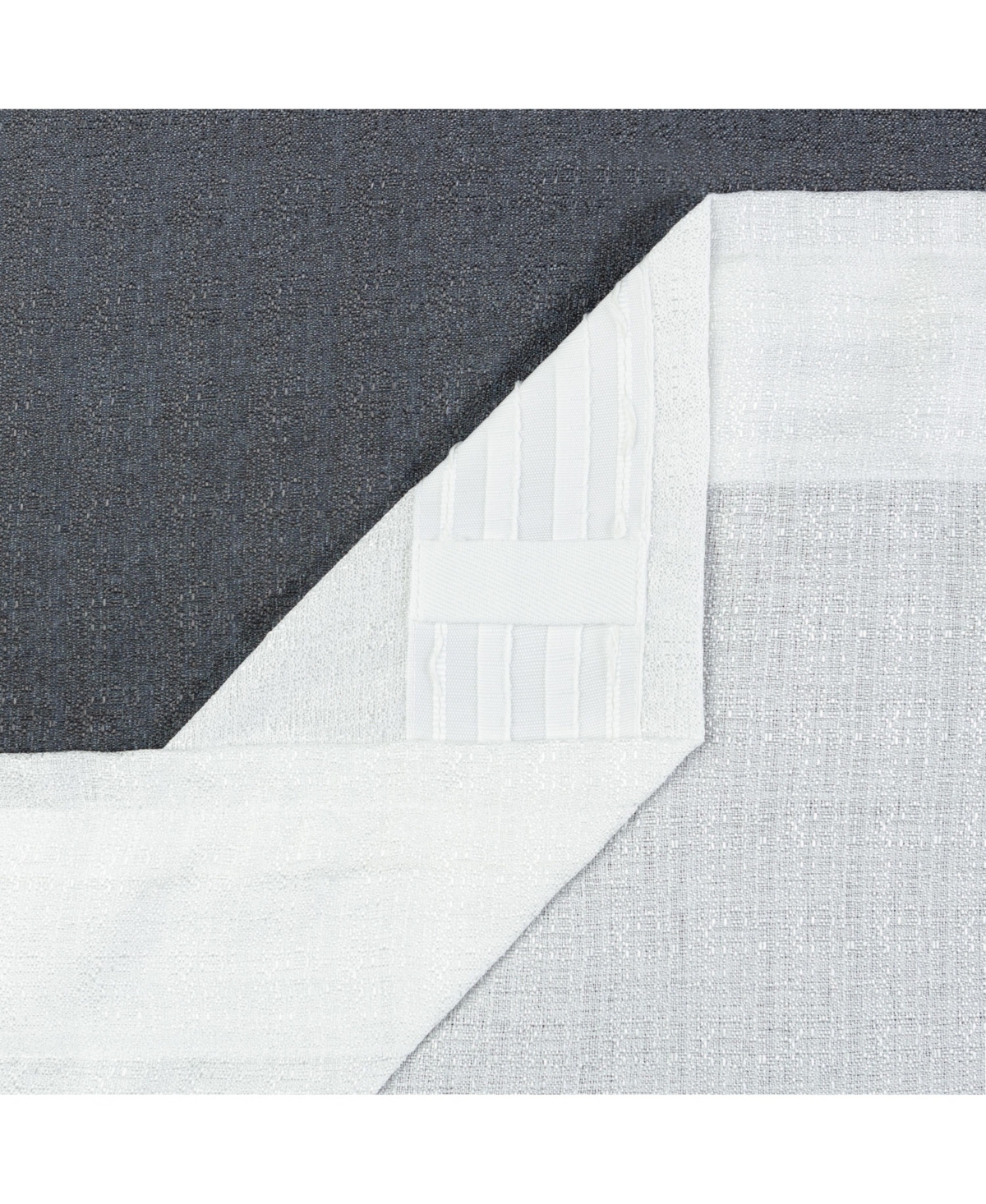 Chanasya Premium 2-Panel Gradient Ombre Faux Belgian Flax Semi Sheer Curtains