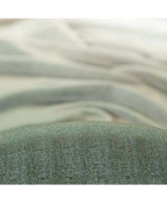 Premium 2-Panel Gradient Ombre Faux Belgian Flax Semi Sheer Curtains - for Windows Living Room Bedroom - Partial See Through Drapes for Privacy and Home52 x 63 Inches Long - Black Gray