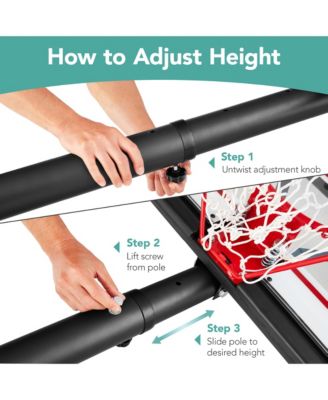 Adjustable Regulation-Size Basketball Hoop, Portable Sport System w/ Fillable Base, Wheels