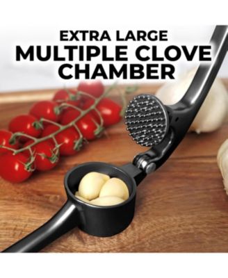 Large Premium Garlic Press Set - Bigger Bowl for Bigger Garlic