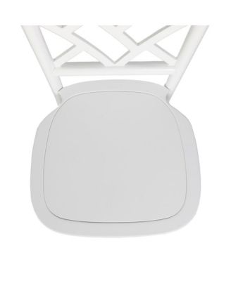 Mara Set Of 2 Solid Wood Dining Chairs With Stackable Design, Ornate Seat Back Accenting, And Elegant Finish