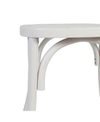 Mara Set Of 2 Solid Wood Dining Chairs With Stackable Design, Ornate Seat Back Accenting, And Elegant Finish