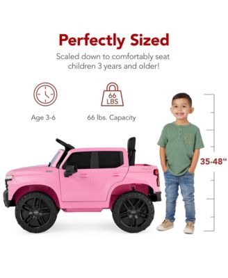 12V 2.5 MPH Licensed Chevrolet Silverado Ride On Truck Car Toy w/ Parent Remote Control