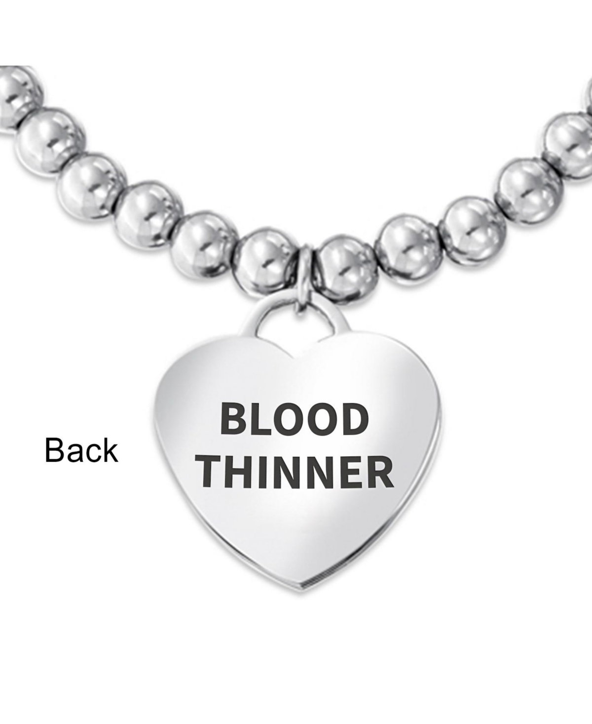 Bling Jewelry Blood Thinner Medical Alert Id Bracelet Heart Pink Cancer Ribbon