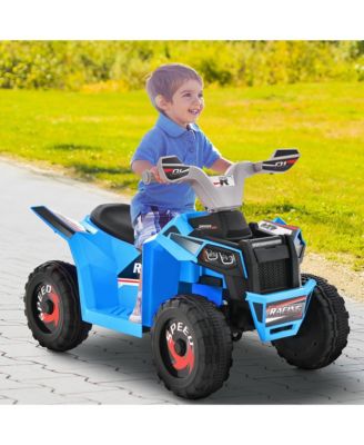 Kids Electric Ride On ATV Toy 6V Battery Powered Electric Vehicle Toy w/ Direction Control Rose Red