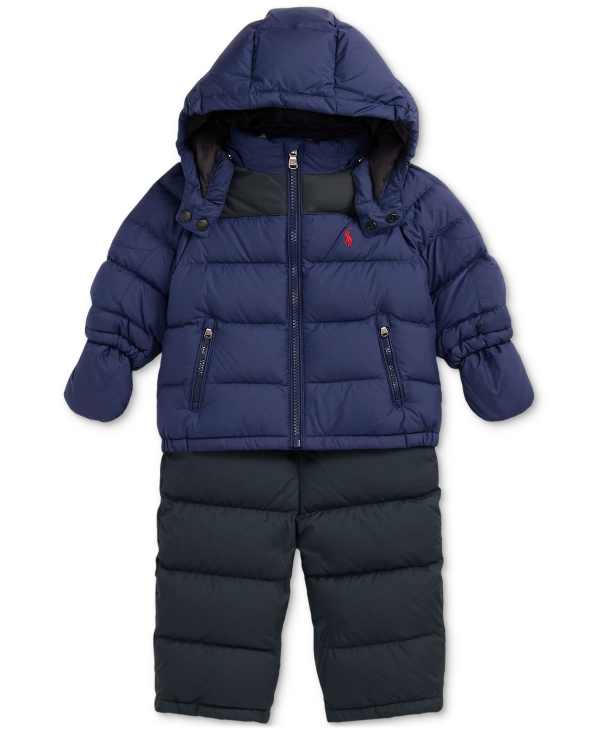 Polo Ralph Lauren Baby Boys Hooded Snowsuit Set -p Bl