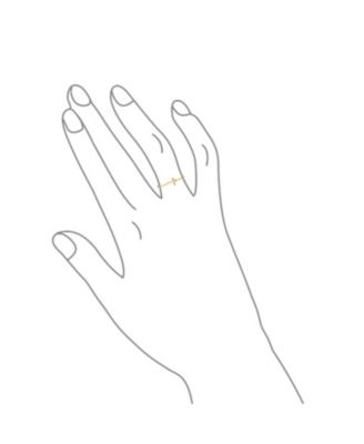 Minimalist Simple Midi Knuckle Thin 1MM Band Stackable Religious Sideways Cross Ring Gold Plated .925 Sterling Silver