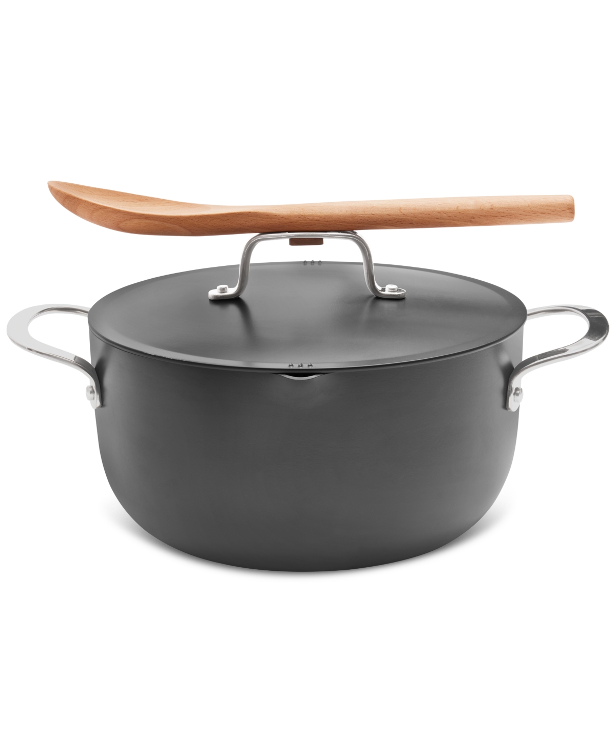 The Cellar 6-qt. Ceramic Nonstick Complete Stock Pot, Exclusively At Macy's In Charcoal