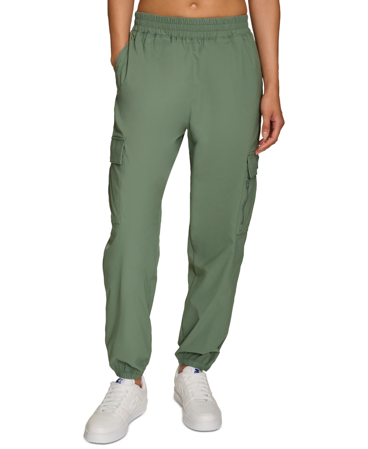 Starter Women's Knit Cargo Activewear Pants In Duck Green