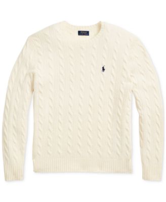 Men's Wool-Cashmere Cable-Knit Sweater
