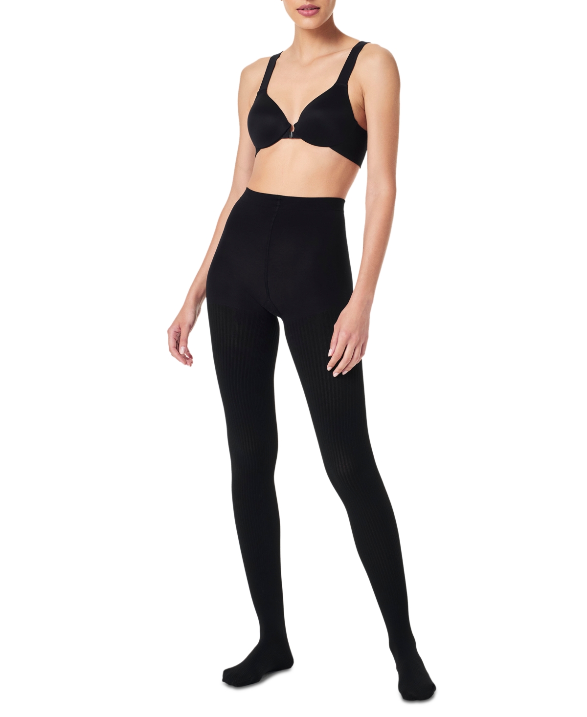 Spanx Women's Rib-Knit Shorty Shaping Tights