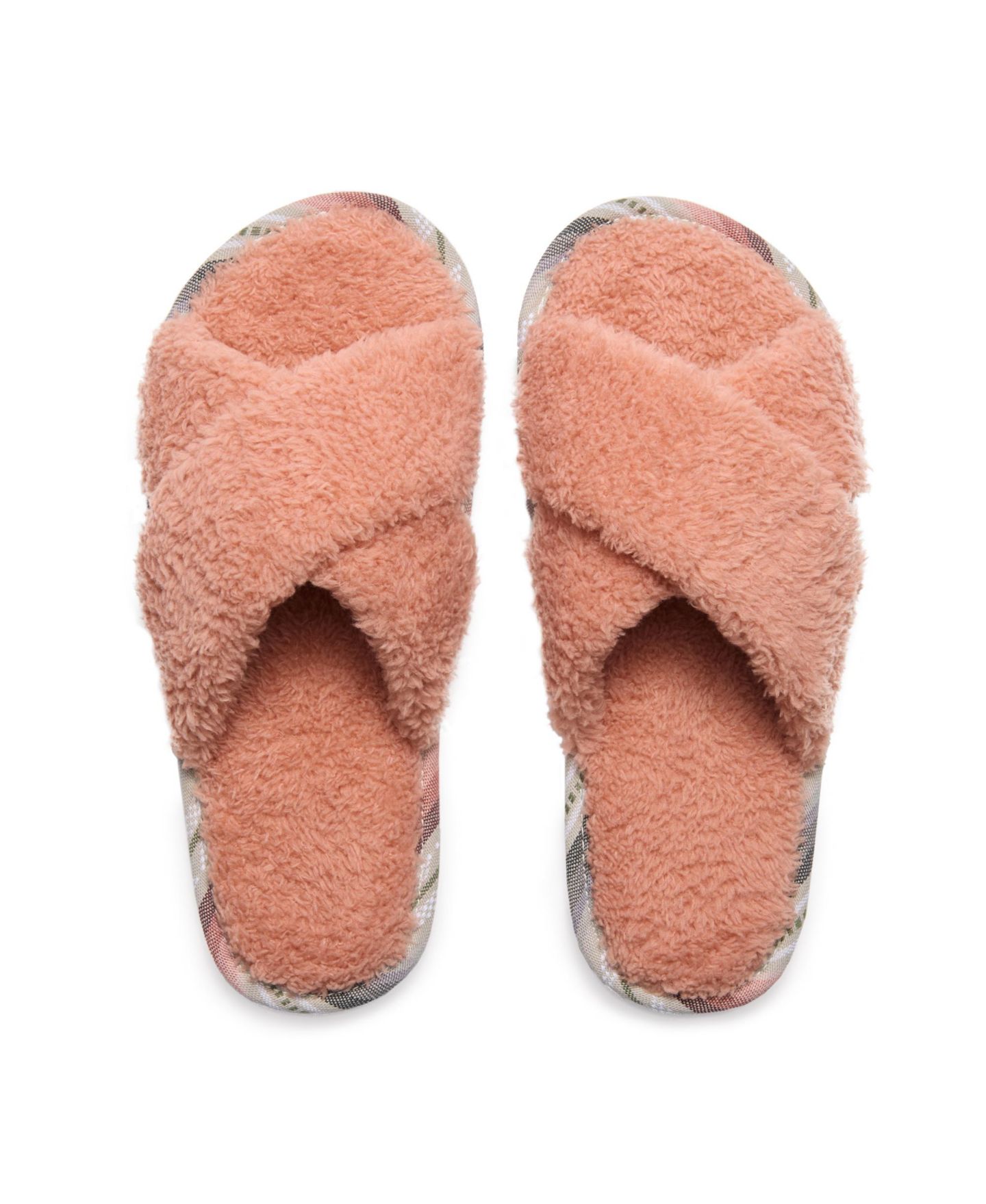 Женские тапочки Feelgoodz Women s Equinox Sherpa Cross-Strap Slippers / House, цвет: Apple — фото 2