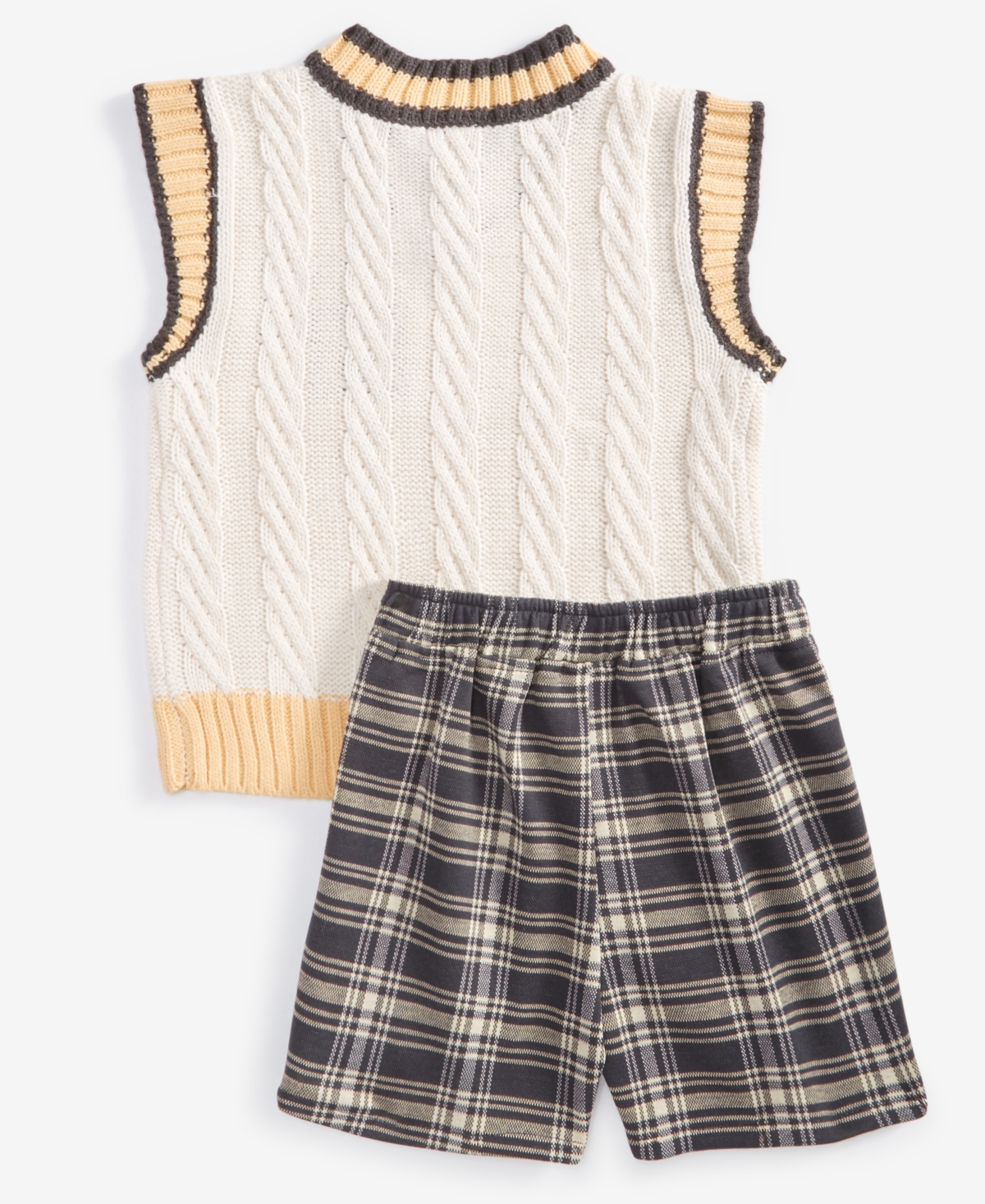 Disney Toddler & Little Girls 2-Pc. Minnie Mouse Sweater Top & Plaid Skort Set