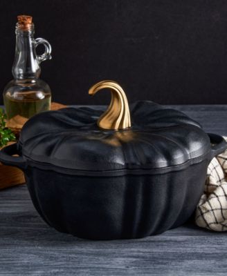 Iron Works Enameled Cast Iron 4-Qt Pumpkin Dutch Oven