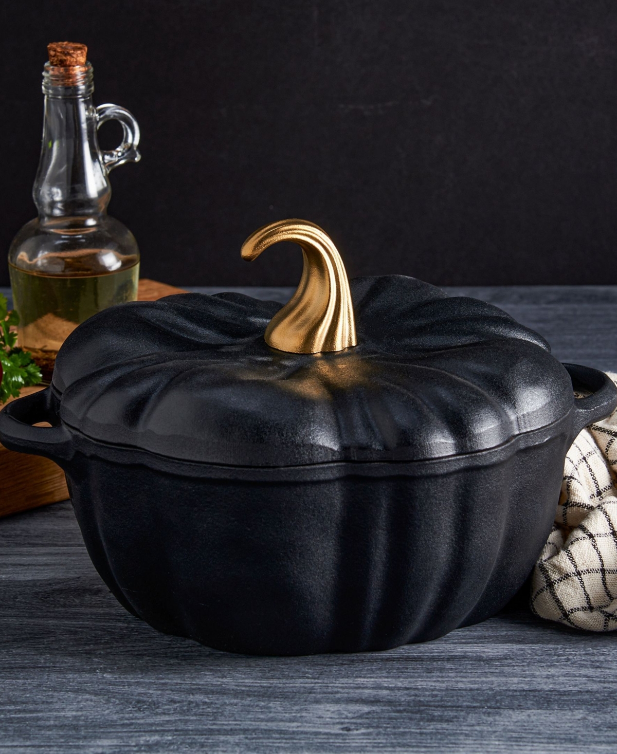 Smith And Clark Iron Works Enameled Cast Iron 4-qt Pumpkin Dutch Oven In Orange