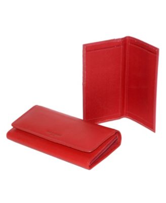 Ladies Leather Clutch Wallet with Checkbook and Gusset