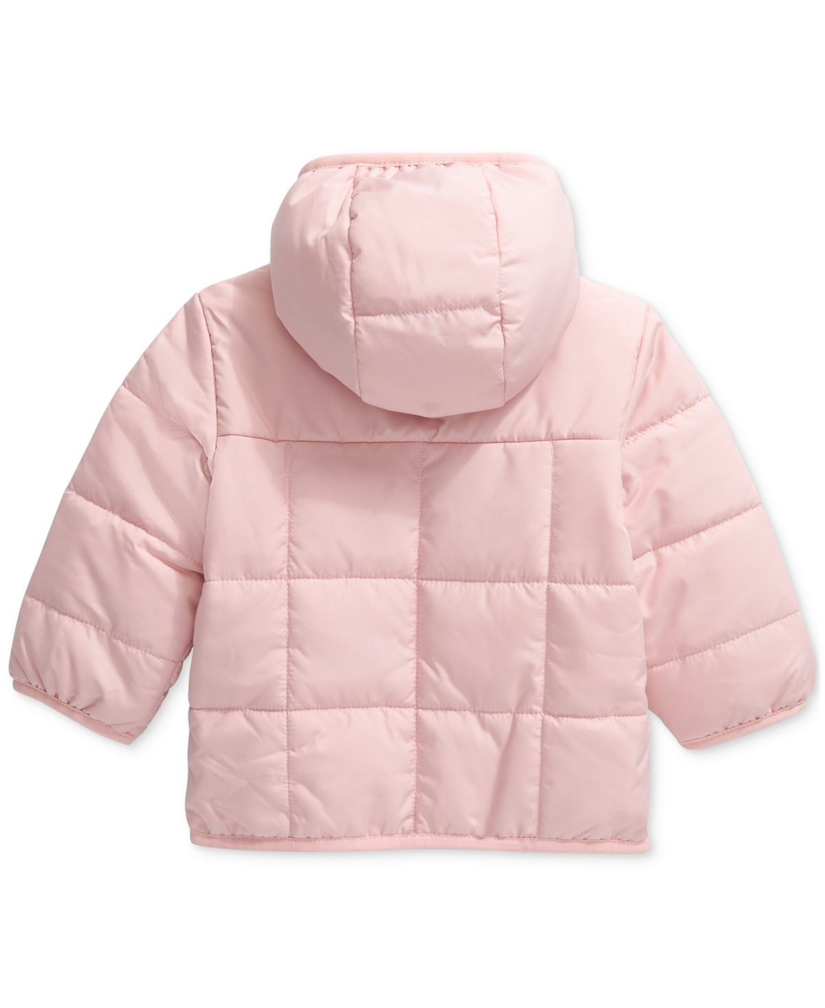 Shop The North Face Baby Girls Reversible Shasta Hooded Jacket In Pink Moss