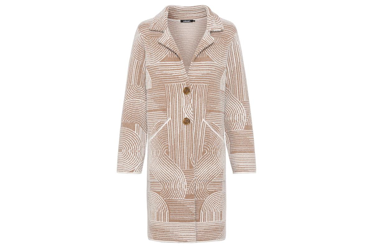 Olsen Women's Longline Retro Cardigan