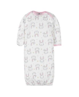 Baby Girls 4-Pack Gowns, Golden Floral, 0-6 Months