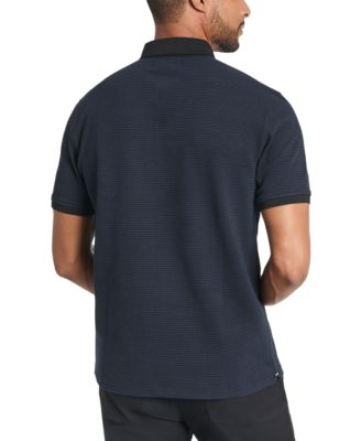 Men's Slim-Fit 4-Way Stretch Textured-Knit Polo Shirt 