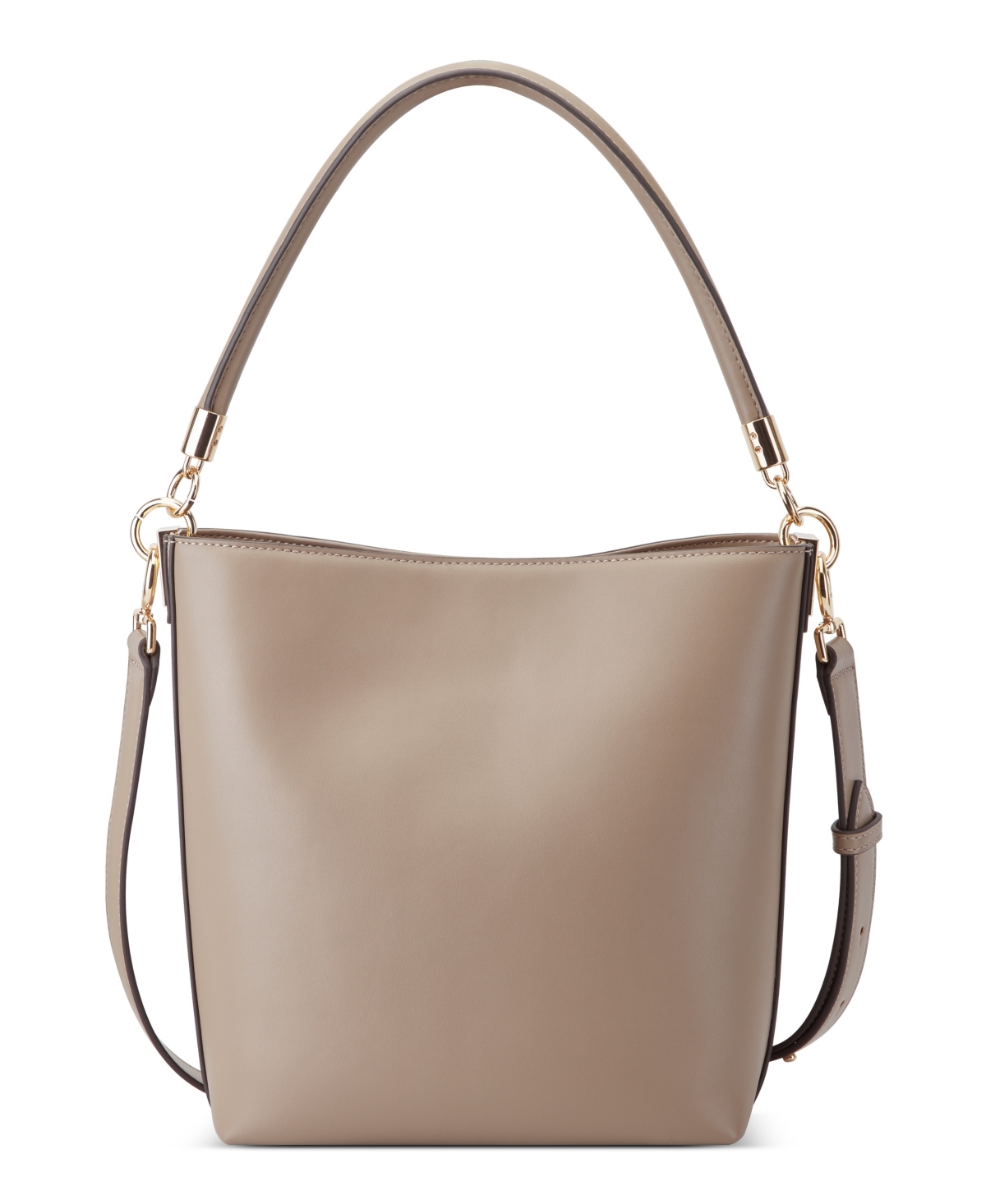 Shop Nine West Donella Crossbody Bucket Bag In Dark Mushroom