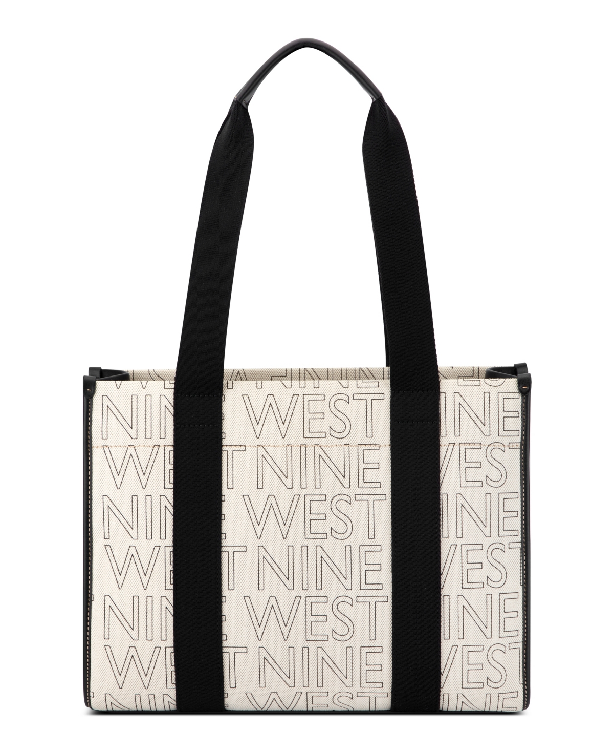Nine West Payton Large Tote Bag In Natural Black