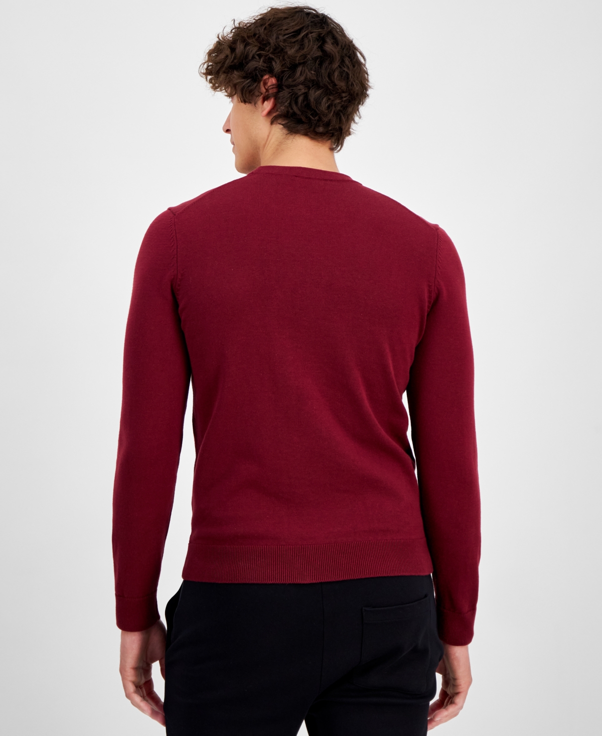 HUGO BOSS HUGO BY HUGO BOSS MEN'S SAN CASSIUS LOGO SWEATER, CREATED FOR MACY'S 
