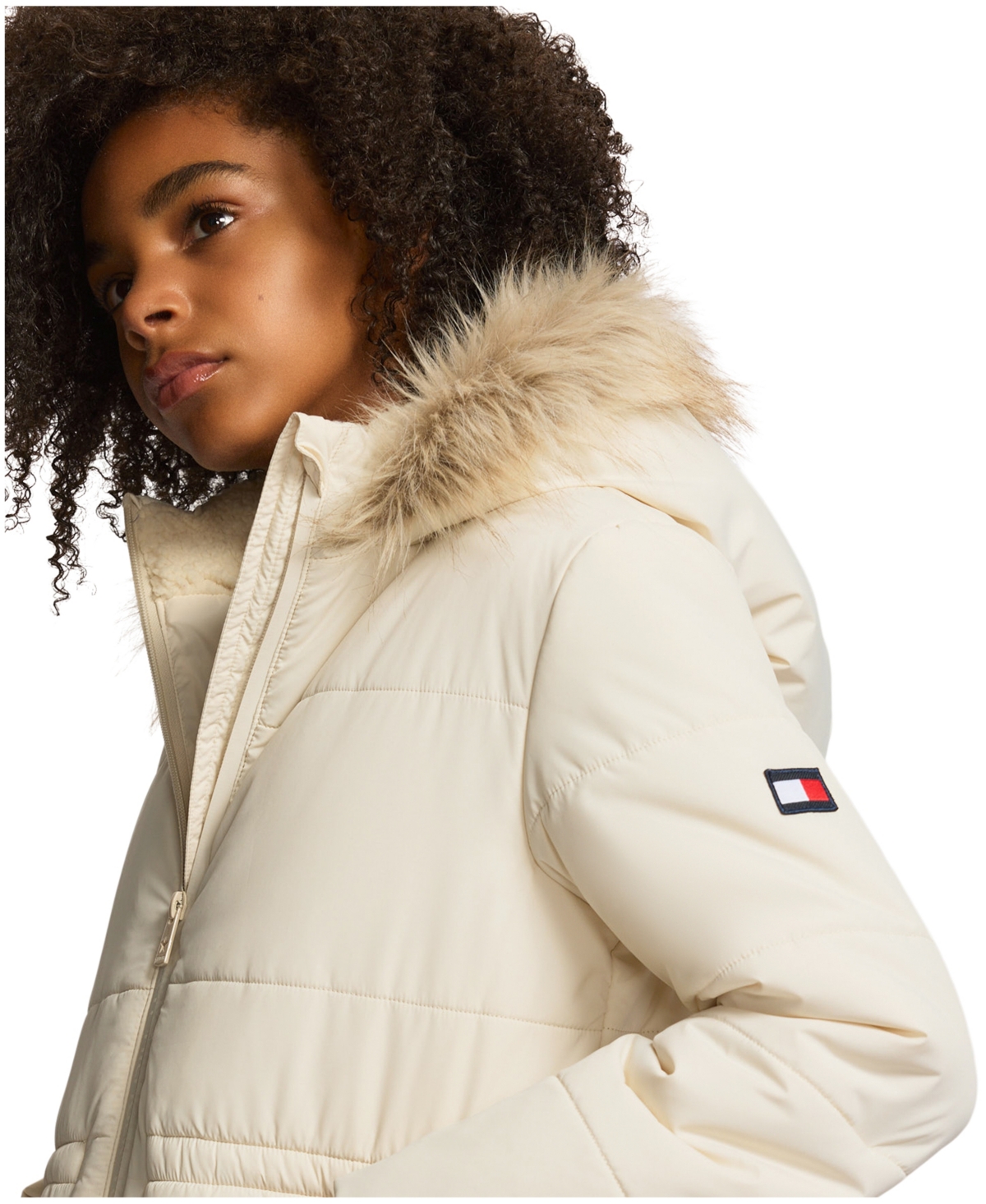 Tommy Hilfiger Toddler and Little Girls Patch Pocket Anorak Puffer