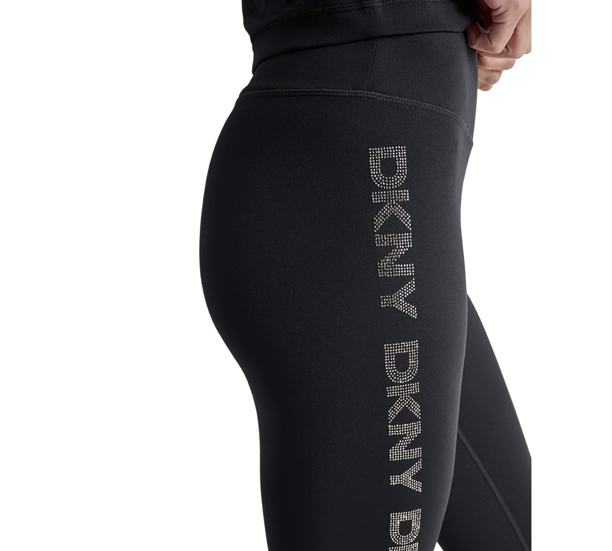 Dkny Sport Women's 7/8 Logo Active Leggings In Black