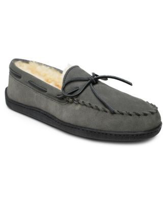 Men's Sheepskin Hardsole Moccasin Slippers