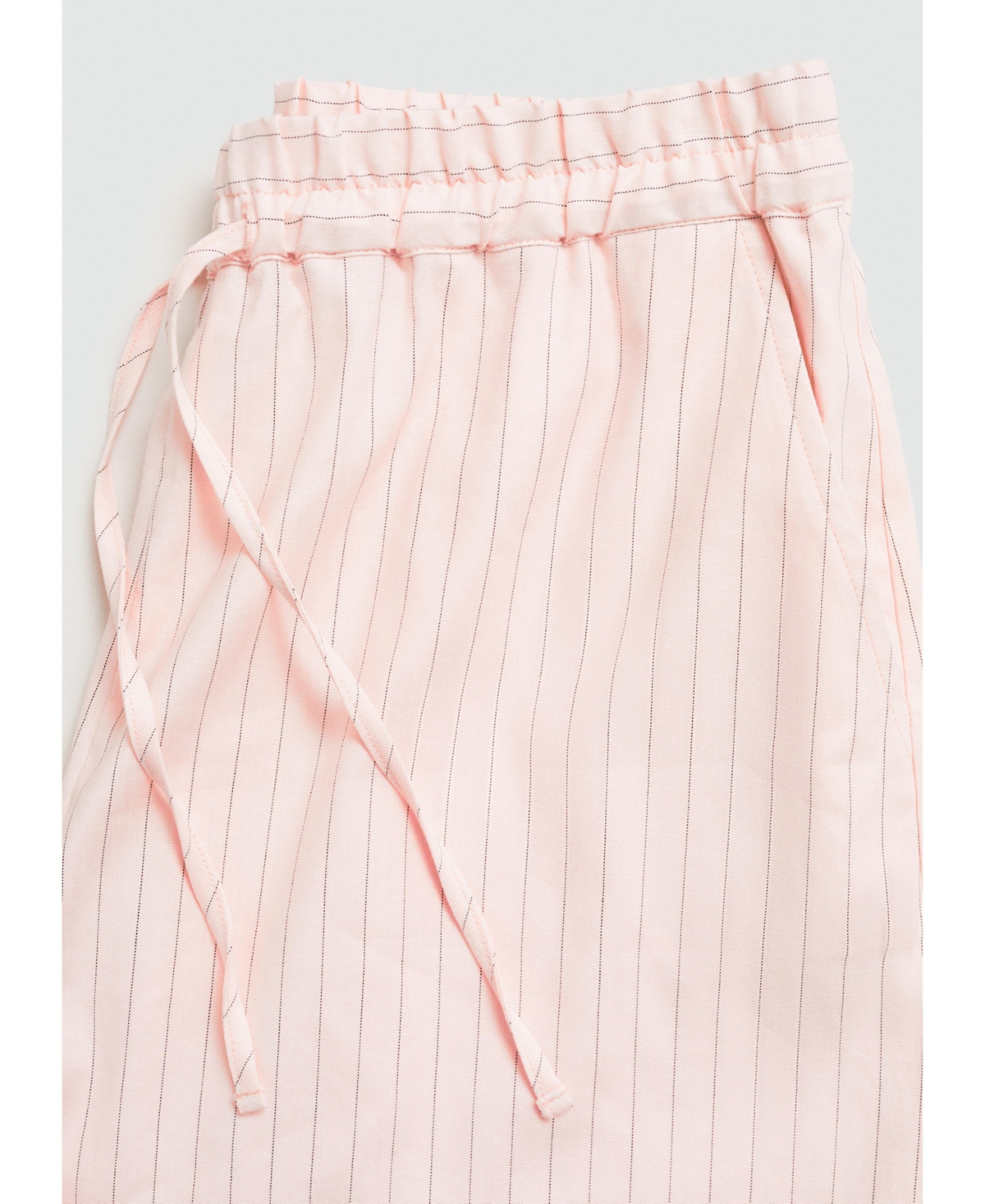 Mango Women's Striped Linen Shorts